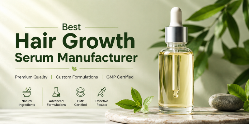 Dermat India Hair Growth Serum manufacturing with premium private label and OEM hair care solutions.