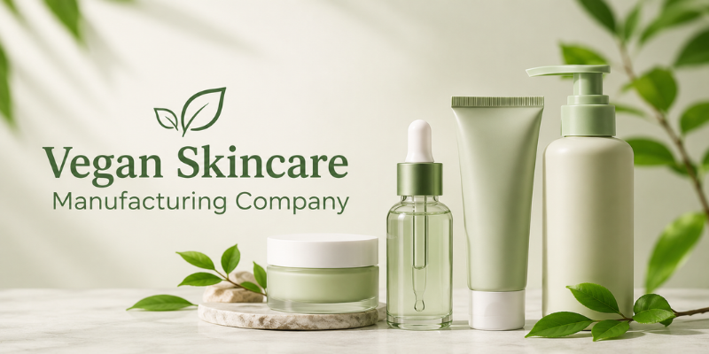 Vegan skincare manufacturing company providing private label and custom plant based skincare product development