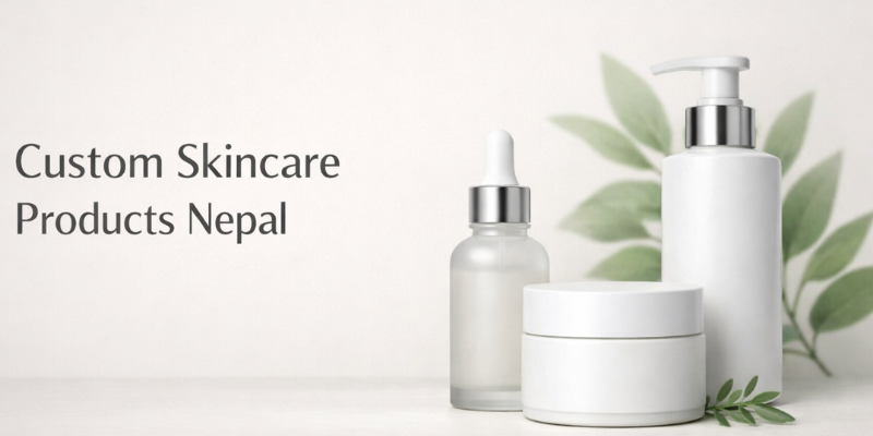 Custom skincare product manufacturing in Nepal by Dermat India using herbal and dermatologist-approved ingredients