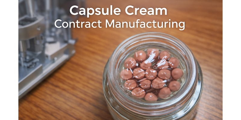 Capsule Cream contract manufacturing facility at Dermat India with GMP-certified pharmaceutical production unit