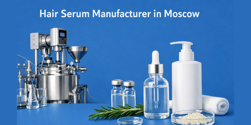 Hair serum manufacturer in Moscow producing premium quality hair care formulations with Dermat India expertise