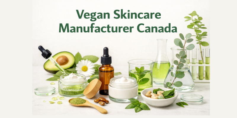 Vegan Skincare Manufacturer Canada by Dermat India producing cruelty-free plant-based skincare products