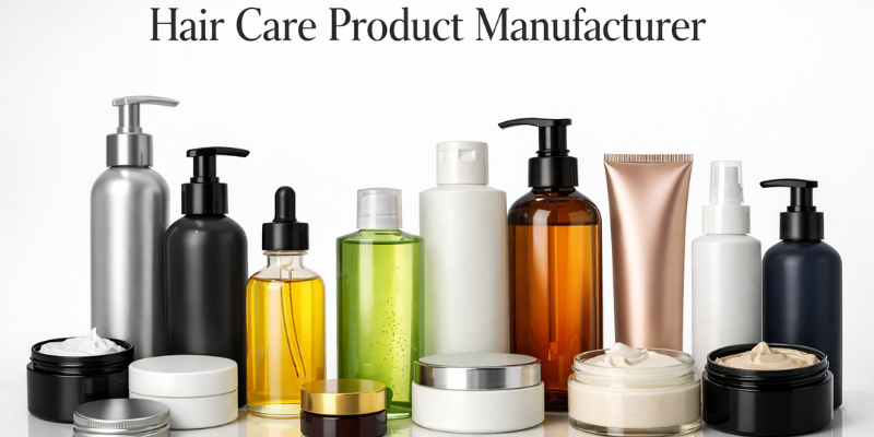 Hair care product manufacturing facility producing shampoos, conditioners, oils, and serums