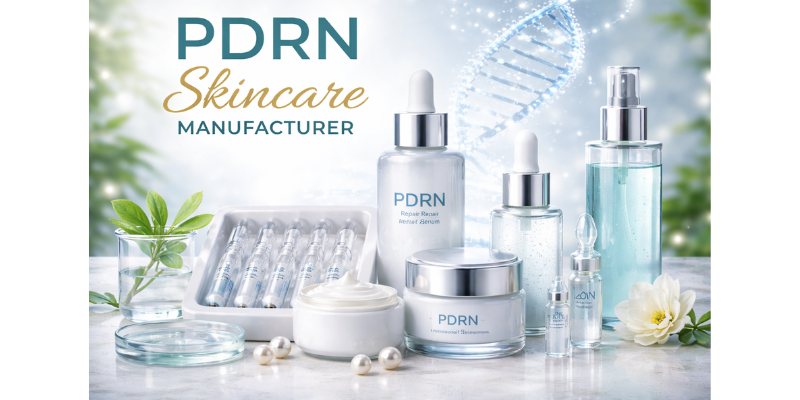 PDRN skincare manufacturer producing serums creams and anti-aging products