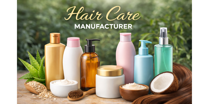 Hair care product manufacturing facility producing shampoos, conditioners, oils, and serums
