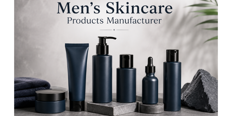 Men’s skincare products manufacturer offering private label and third-party grooming product manufacturing services in India
