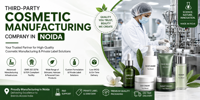 Third-party cosmetic manufacturing company in Noida